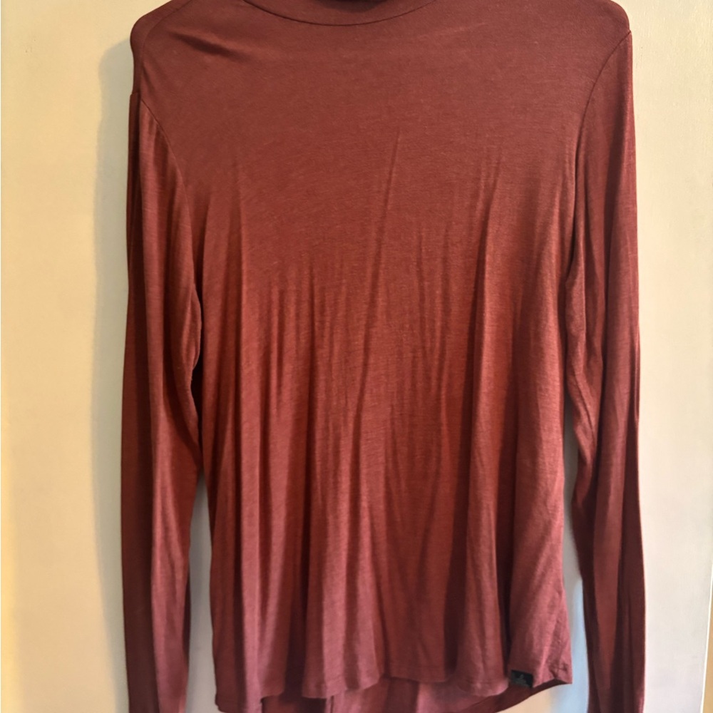 Prana Maroon Long Sleeve Turtleneck